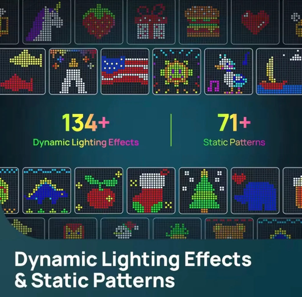 HoHo Glow pattern library: dynamic light effects and static patterns